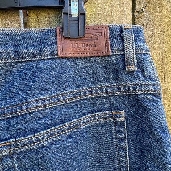 LL Bean Relaxed Fit High Rise Jeans with Floral Lining Vintage 16 Petite - Picture 9 of 9